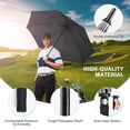 thumbnail image 3 of Paraguas de golf Gonex plateado extra grande, 173 cm, UV 50+, negro, 3 of 6