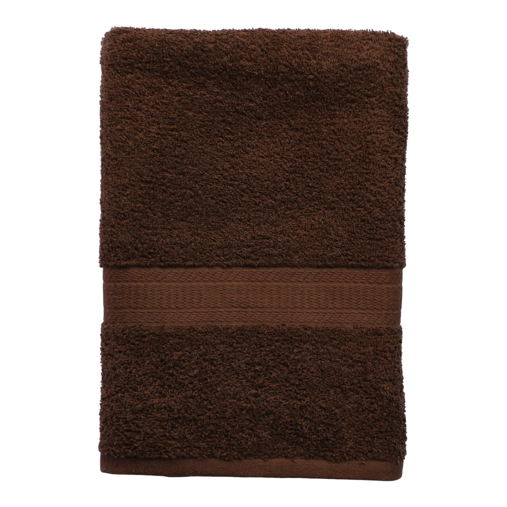 Mainstays Basic Solid Bath Towel, Warm Chocolate