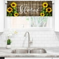 thumbnail image 2 of Sunflower Kitchen Curtains and Valances Set 3 Pieces Yellow Sunflower Kitchen Curtains Spring Summer Window Treatments for Cafe Living Room Decor, 2 of 6