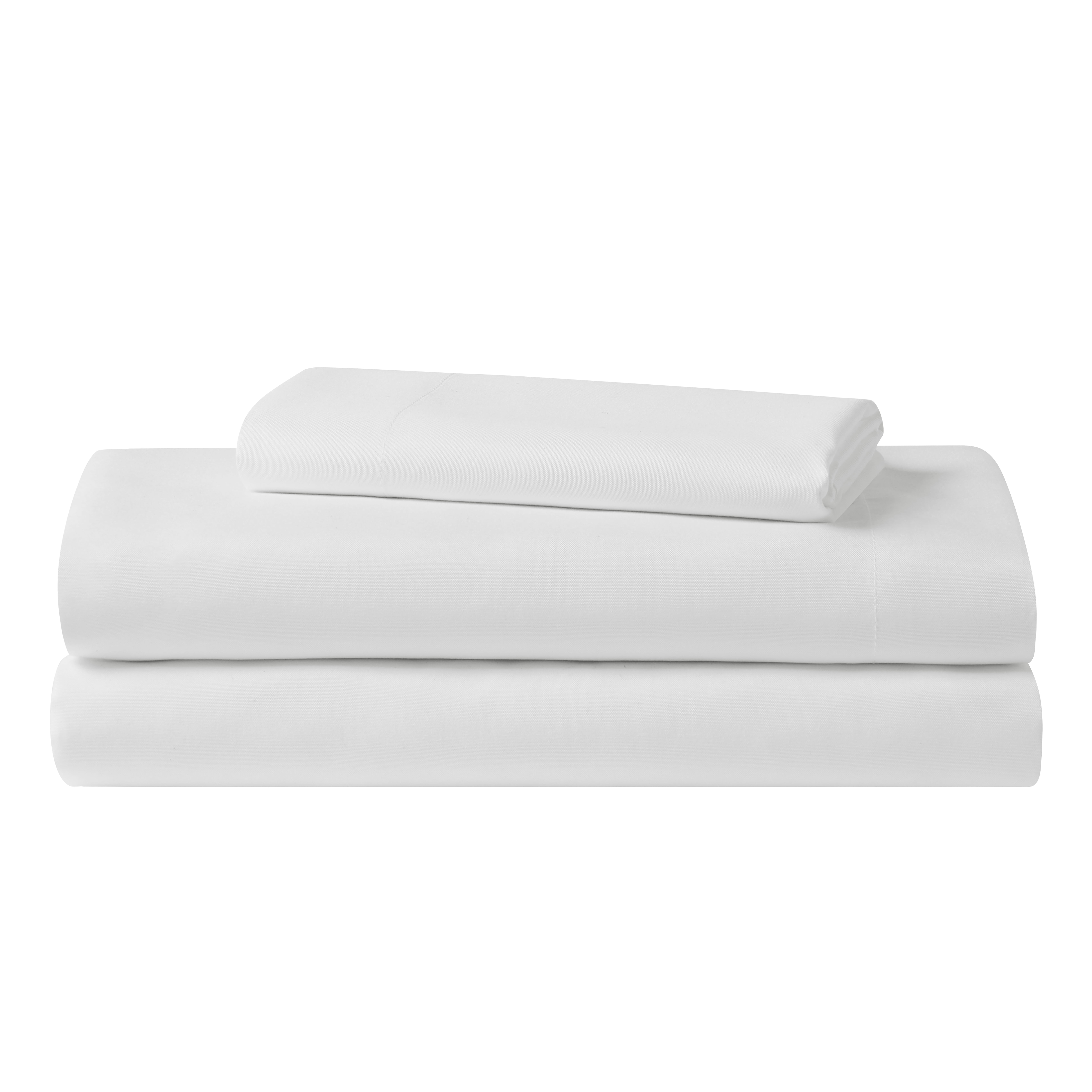 Mainstays 5 Piece Reversible Bed in a Bag Comforter Set with Sheets, Artic White, Twin-XL