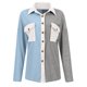 thumbnail image 5 of Moda para mujer Soild Spliced T-Shirts Tops de manga larga Blusa para mujer Abrigo Fridja po2015, 5 of 7