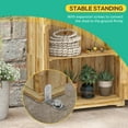 thumbnail image 5 of Outsunny Outdoor Storage Cabinet with Waterproof Metal Roof, Natural, 5 of 9