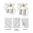 thumbnail image 5 of Sunflower Sunshine Swag Kitchen Curtains Sets for Windows 24 Inch Length, Pastoral Bees Farmhouse Floral Short Window Curtain Panels Swags Valances and Tiers 3 Piece Set for Cafe/Dining Room, 5 of 5