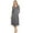 Charcoal, variant on Women's Solid Casual Basic Comfy 3/4 Sleeve Loose Fit A-line Midi Dress/Made in USA