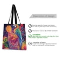 thumbnail image 2 of Canvas Tote Bag for Women Girls Design Print Tropical Refreshment with A Parrot Tote, 2 of 8