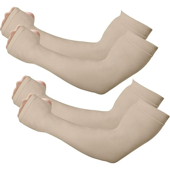 Arm Sleeves for Men Women to Cover Arms with Thumb Holes, Sun UV Protection Arm Warmers, for Volleyball Football Golf