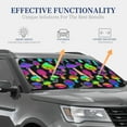 thumbnail image 3 of Goofa Bright Mushrooms Pattern 2 Piece Car Windshield Sun Shade Foldable | Front Windshield Shade for Sun, Heat and UV Rays | Sunshade for Car Front Window-Medium, 3 of 7