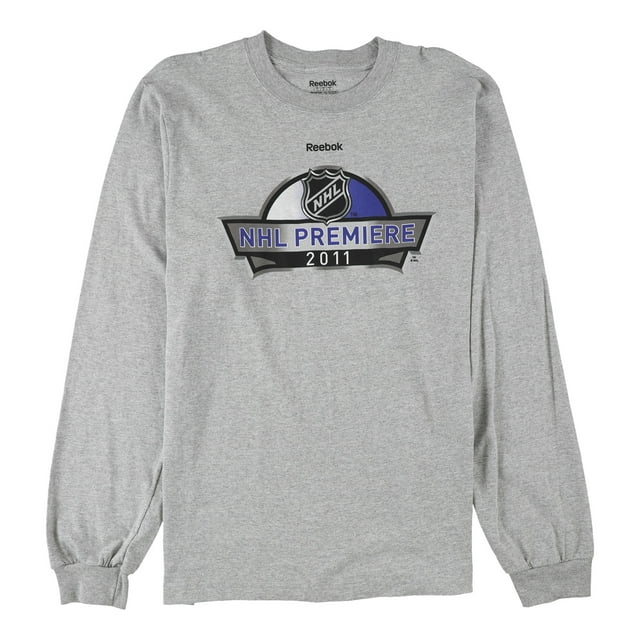 Reebok T-Shirt Graphique pour Hommes NHL Premiere 2011, Gris, Très Grand