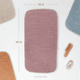 thumbnail image 4 of Comfy Cubs Muslin Burp Cloths - Large 100% Cotton Washcloths, 6 Layers (Mauve, 10-Pack, 20"X10"), 4 of 7