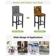 thumbnail image 3 of Black African Women Bar Stool Covers Set of 2, Boho Brown Elephant Giraffe Ethnic Stretch Washable Bar Chair Covers with Backs, Removable Pub Counter Height Chair Cover for Kitchen Dining Room Cafe, 3 of 7