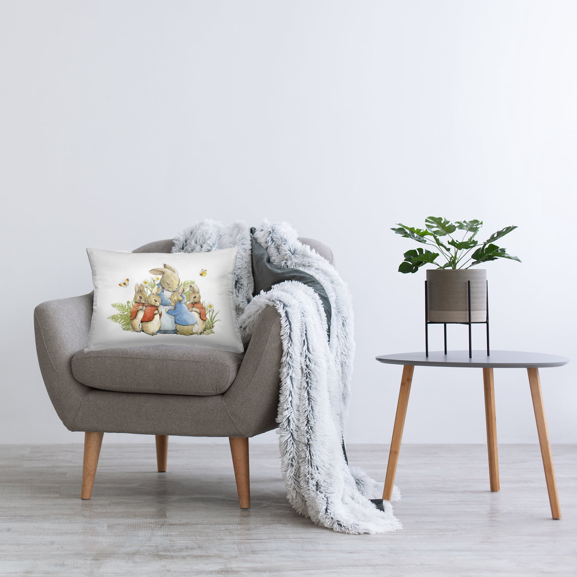 Stupell Industries Hugging Mother Rabbit Decorative Printed Throw Pillow, design by Arlington Prints