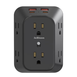 JcBlaon Multi Plug Surge Protector with 4 USB Ports