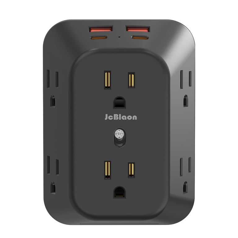 JcBlaon Multi Plug Surge Protector with 4 USB Ports photo 1