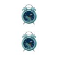 thumbnail image 1 of Yuarrent Reloj despertador silencioso con doble campana luminosa con luz de fondo marco de Metal lámpara de para estudiantes y niños para Type1 NO1, 1 of 6