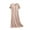 Khaki, variant on Cotton Liene Nightgown for Women V-Neck Loungewear Short Sleeve Sleepwear Nightgown Long Pajamas Dress with Chest