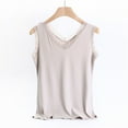 thumbnail image 2 of Uaswgudfs Women's Basic Lace Neck Ruffle Sleeveless Pajama| Soft Knit Cotton Sleepwear Loose Sleep Top 2025, 2 of 5