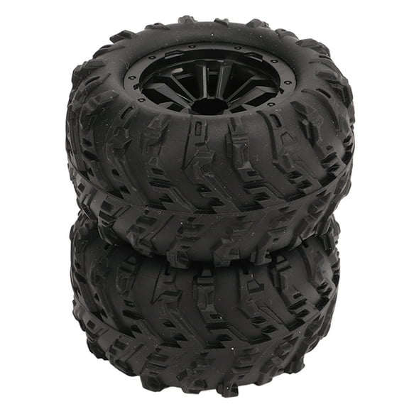 2 Pcs 85mm RC Car Tire 47mm Width 12mm Hex Adapter Rubber Replacement Tyres for SCY 16101 16102 1/16
