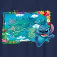 thumbnail image 2 of Boy's Lilo & Stitch Izayoi Island Postcard  Graphic Tee Navy Blue Medium, 2 of 4