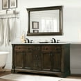 thumbnail image 6 of 60" Antique Coffee Sink Vanity With Carrara White Top And Matching Backsplash Without Faucet, Antique Coffee, 6 of 6