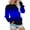 Black, variant on Lovskoo 2024 Womens Casual Crew Neck Long Sleeve Loose Sweatshirts With Pocket Gradient Contrast Color-Block Pullover Tunic Tops Navy