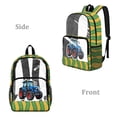 thumbnail image 2 of SEANATIVE Transparent Bag Kids Backpack Clear Bookbag See Through School Rucksack PVC Heavy Duty Clear Bag for Elementary Middle High School, Tractor Blue Yellow Green, 2 of 7