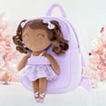 thumbnail image 4 of Gloveleya Toddler Doll for Kindergarten Soft Plush Curly Hair Girl Ballerina Doll Pocket Pink 9", 4 of 4
