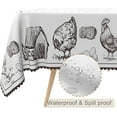 thumbnail image 2 of 60x84inches Rustic Farm Tablecloth Rectangular Rooster Chicken Eggs Haystack Farmhouse Table Cloth Spill Proof and Oil Proof Fabric Table Cover for Kitchen Dining Themed Birthday Party Decor, 2 of 7