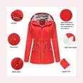thumbnail image 6 of Womens Coats Outerwear Winter Womens Jackets Zip Up Coat Windbreaker Outerwear Casual Rainproof Jacket, 6 of 9