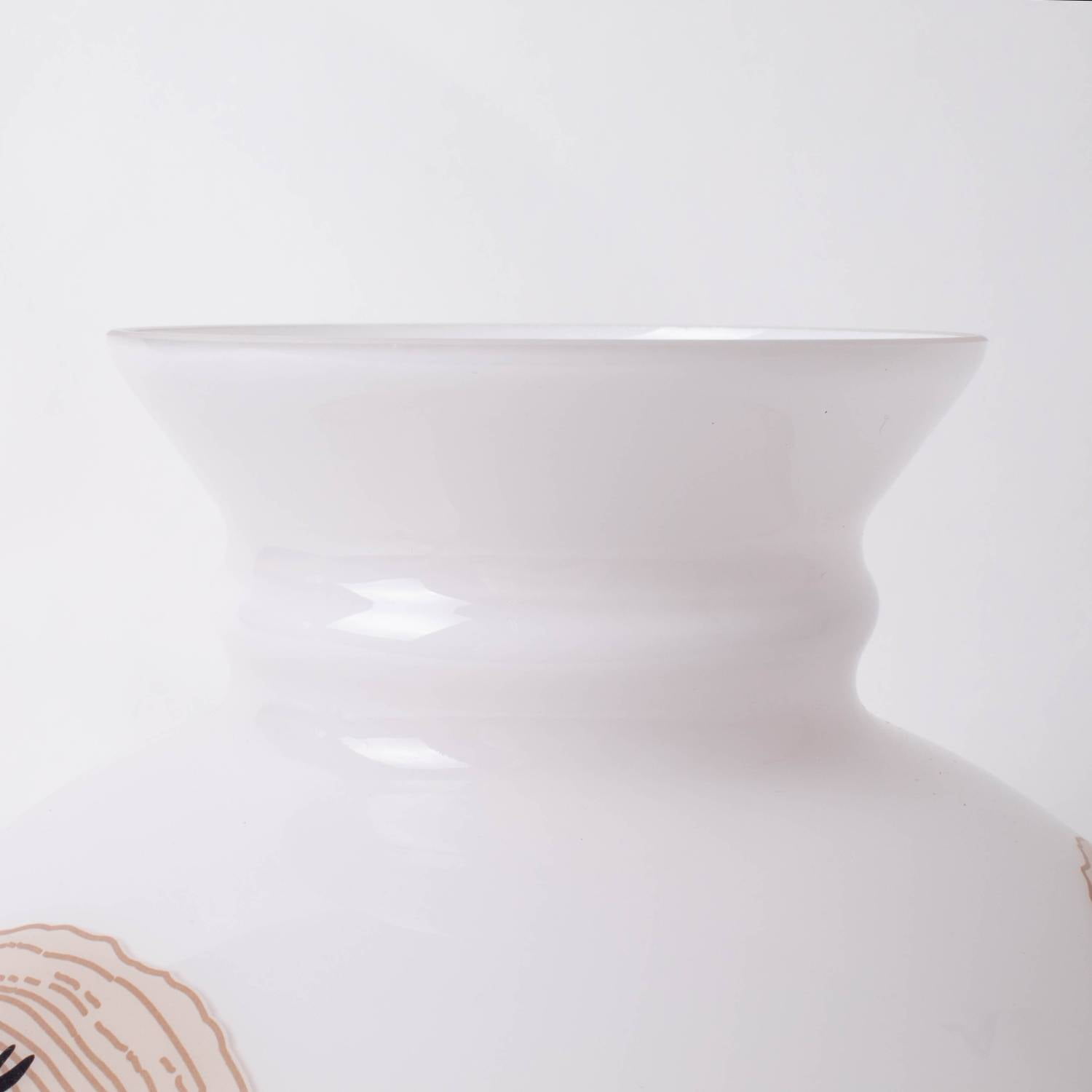 Aladdin Oil Lamp Shade - Student Design Glass Lampshade with 10 Inch Base Fitter, Deer on White Background