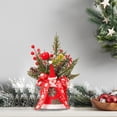 thumbnail image 4 of Xihbxyly Mini Adorno para Árbol de Navidad, Decoración Navideña con Agujas de Pino, Bayas y Piñas, Ambiente Festivo Vibrante, Decoración de Escritorio o Comercial, Tamaño 37 X 20 Cm, 4 of 6