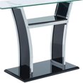 thumbnail image 5 of Furniture of America Manhattan Contemporary Glass Top Sofa Table in Glossy Black, 5 of 5