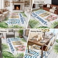 thumbnail image 5 of Non-Slip Rug Pad Rugs Summer Beach Tropical Leaves Rectangle Area Rugs 5x7Ft Soft Carpet Pads for Living Room Kids Room, Slippers on White Plank, 5 of 9