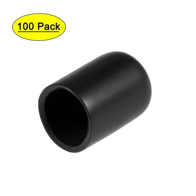 Cubierta de tapa de extremo de protectores de rosca Uxcell 0.43" Negro