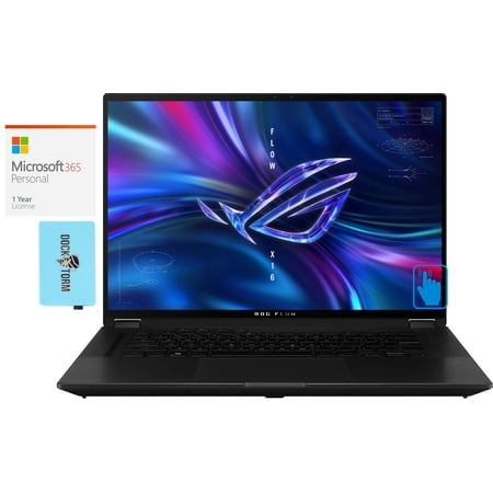 ASUS ROG Flow X16 GV601 Gaming/Entertainment Laptop (AMD Ryzen 9 6900HS 8-Core, 16.0in 165Hz Touch Wide QXGA (2560x1600), Win 11 Home) with Microsoft 365 Personal , Hub