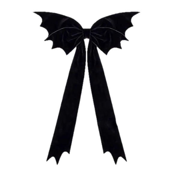 Large Halloween Black Bat Bow Decor Gothic Style Giant Black Bows, Halloweens Decor Christmas Tree Topper Bows Decorations, for Indoor Room Party Hanging for Front Door Fireplace Wall