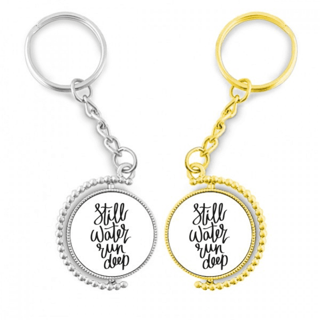 Porte-clés Rotatif Citation Profonde couple Porte-Clés