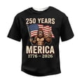 thumbnail image 4 of ASDFVBKG Men American Flag Shirt American Flag 1776 Tshirts 4th Of July Flag Memorial Day Tops Black 3XL, 4 of 4