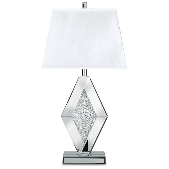 Signature Design by Ashley Contemporary Prunella Table Lamp Silver Finish