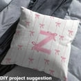 thumbnail image 2 of jejeloiu Initial Letter Z Fabric by the Yard 1 Yard,Chic Bow Knot Home Decor Fabric by the Yard,Pink Bow Sewing Fabric For Girl,Breathable Bedroom Decoration, 2 of 6