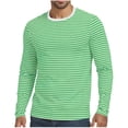 thumbnail image 2 of Guluxicc Striped Shirts for Men Classic Fit Crew Neck Long Sleeve Tops Summer Casual Outfit, 2 of 6