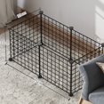 thumbnail image 4 of 6 piezas de corral plegable negro sin puerta para mascotas, cerca de hierro, caseta para cachorros, casa para ejercicios de entrenamiento, espacio para cachorros, gatitos, perros,, 4 of 5