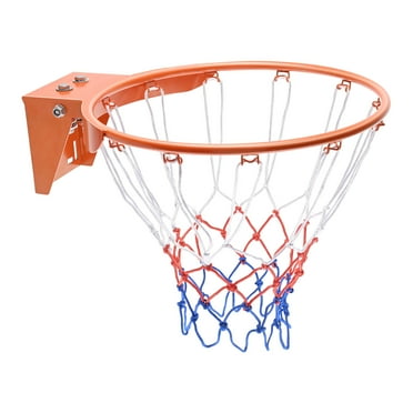 KFFKFF Basketball Rim Replacement Outdoor Heavy Duty Hanging Flex Hoop Net,18" Separate-Frame Basketball Hoop, Suitable for all Age Groups