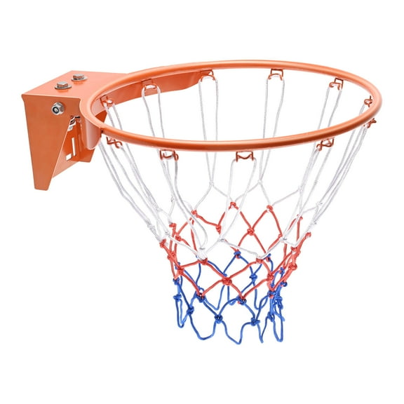 KFFKFF Basketball Rim Replacement Outdoor Heavy Duty Hanging Flex Hoop Net,18" Separate-Frame Basketball Hoop, Suitable for all Age Groups