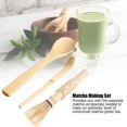 thumbnail image 4 of 3pcs Bamboo Matcha Making Set Matcha Tea Whisk Hooked Bamboo Scoop Chashaku Teaspoon, 4 of 4