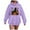 Purple, variant on Towmus Women's Sweatshirt Graphic Hoodies Drawstring Hoodie Women Casual Long Sleeve Loose Pullover Tops With Pocket