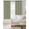 thumbnail image 2 of Sage Green Blackout Curtains 63 Inches Long, Farmhouse Sage Green Decor Thermal Insulated Black Out Curtains, Darkening Window Curtain Drapes for Bedroom Living Room 42"x63" 2 Panels, 2 of 8