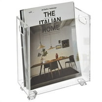 Stock Your Home Crystal Clear Acrylic Magazine Holder