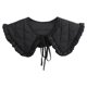 thumbnail image 1 of Sonducket Chal de cuello falso para mujer, abrigo de cumpleaños a cuadros acolchado con volantes de algodón, chaqueta, camiseta, Capelet, cubierta de Accesorios de disfraces Negro Sonducket AP013193-01, 1 of 6