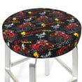 thumbnail image 3 of Gukieu Monster Truck Print Round Chair Cover, Dust-proof and Non-slip Bar Chair Protective Cover, Suitable for Bars, Restaurants, Offices-12 inch, 3 of 7