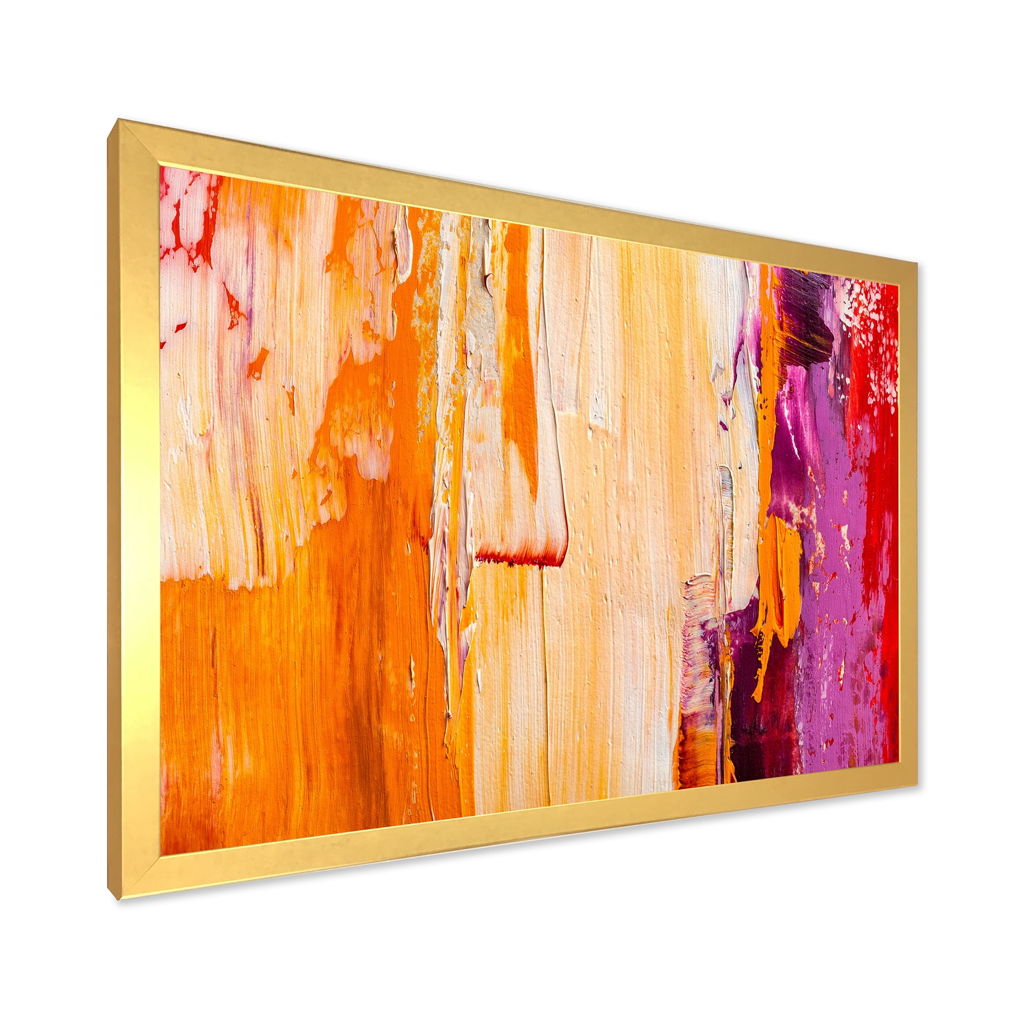 Designart 'Grunge Brown Abstract' Modern Framed Art Print
